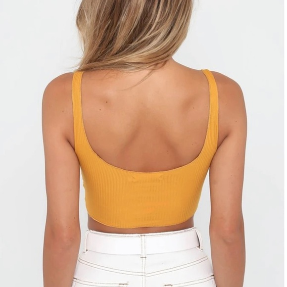 Sincere Sally size small yellow singlet - Picture 2 of 3